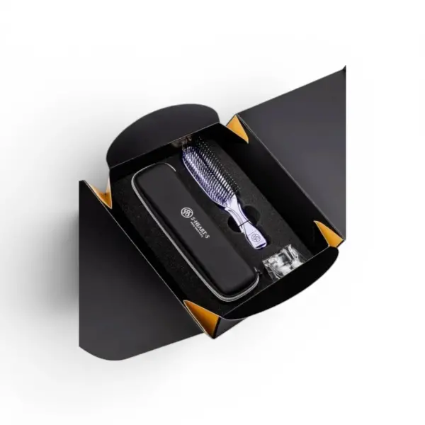 Масажна щітка для волосся та шкіри голови S-Heart-S Scalp Brush World Premium Long Purple Gift Box