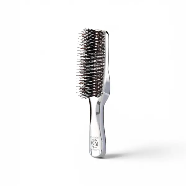 Масажна Щітка для Волосся та Шкіри Голови S-HEART-S Scalp Brush Plus Long for Professional Silver