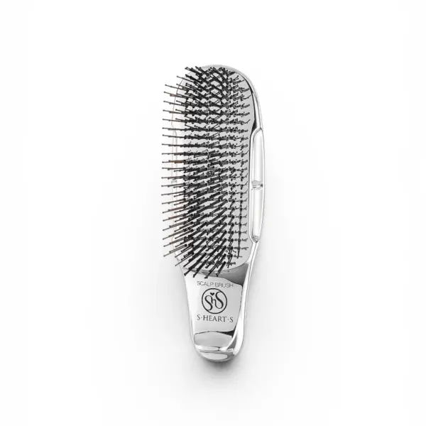 S-HEART-S Scalp Brush Plus Short for Professional Silver Щітка для волосся