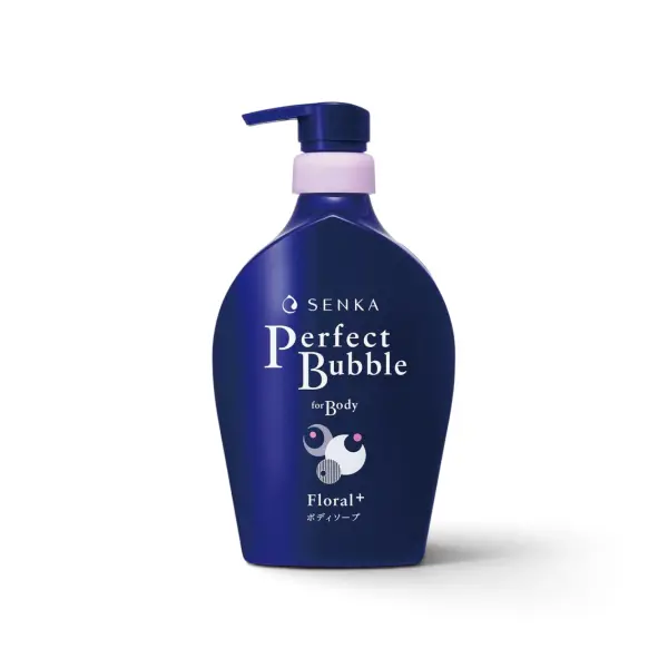 Shiseido Senka Perfect Bubble For Body Floral - Гель для душу з гіалуроновою кислотою з квітковим ароматом 500мл